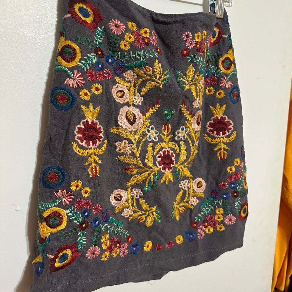 The Impeccable Pig Colorful Embroidered Skirt
